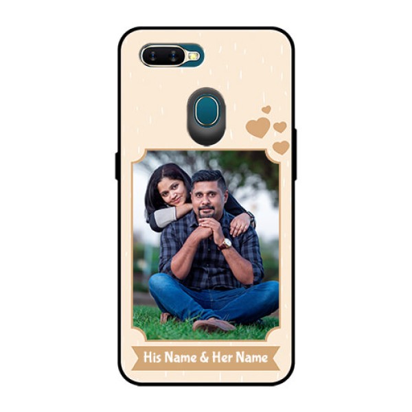 Oppo A7 Custom Glass Phone Case - with confetti love design Oppo A7 Custom Glass Phone Case - with confetti love design