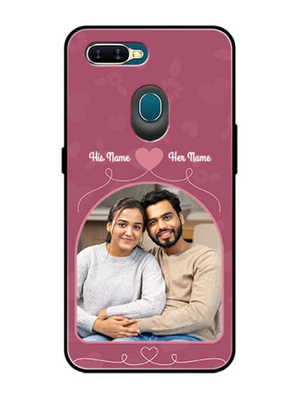 Custom Oppo A7 Photo Printing on Glass Case  - Love Floral Design