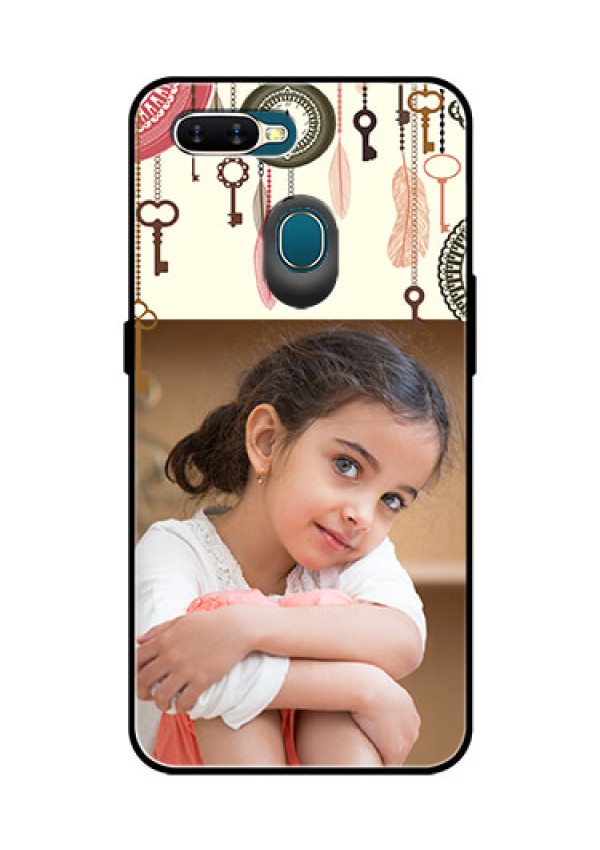 Oppo A7 Custom Glass Mobile Case  - Boho Style Design
