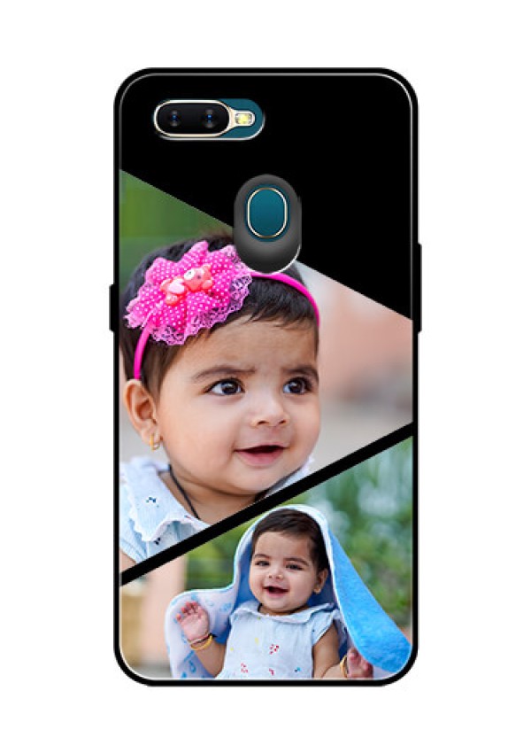 Oppo A7 Custom Glass Phone Case  - Semi Cut Design