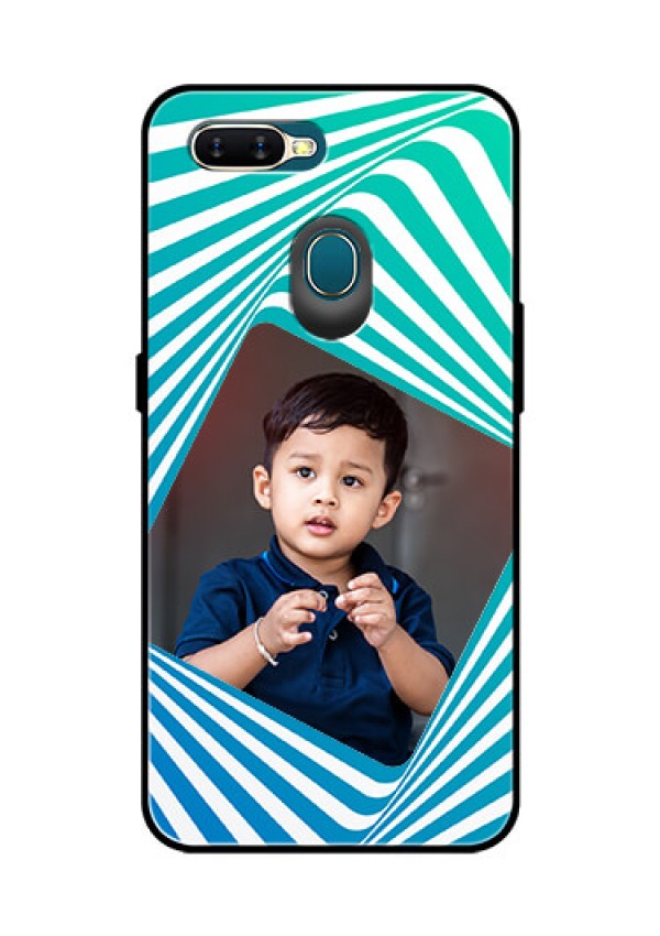 Oppo A7 Personalized Glass Phone Case  - Abstract Spiral Design