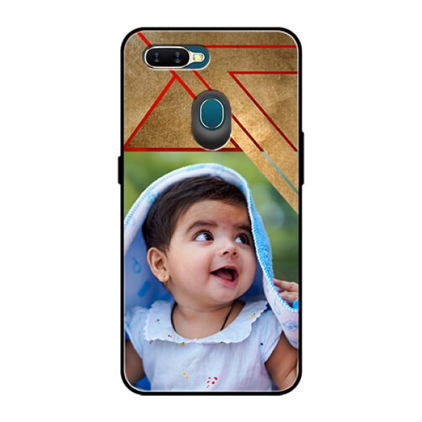 Oppo A7 Personalized Glass Phone Case - Gradient Abstract Texture Design Oppo A7 Personalized Glass Phone Case - Gradient Abstract Texture Design