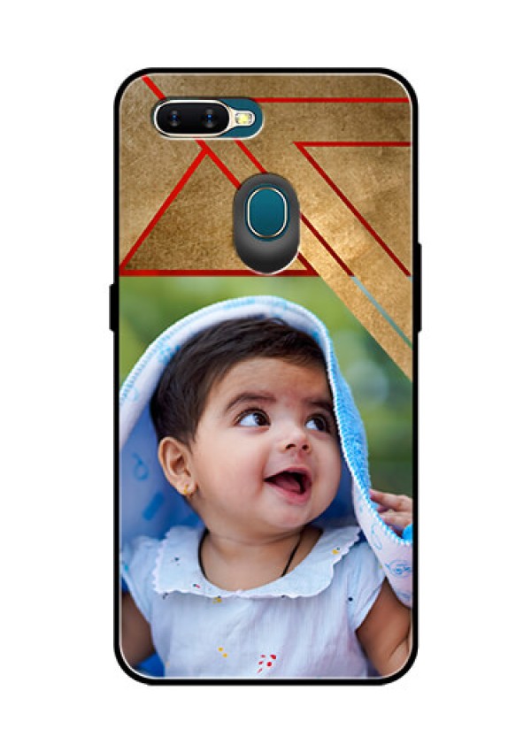 Oppo A7 Personalized Glass Phone Case  - Gradient Abstract Texture Design