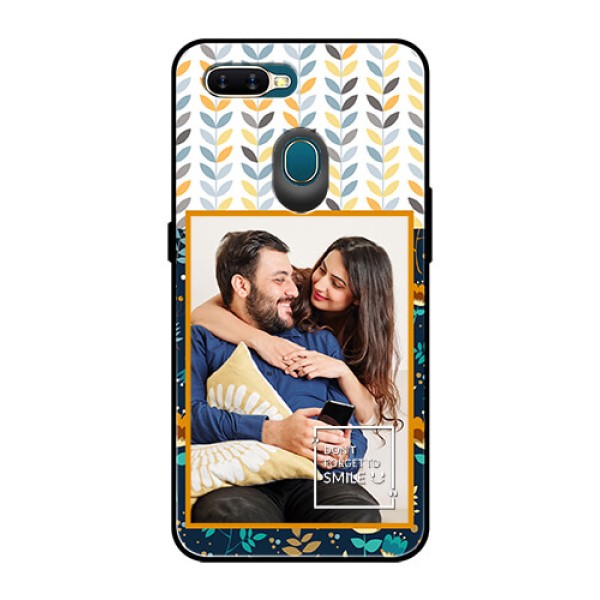 Oppo A7 Custom Glass Mobile Case  - Pattern Design
