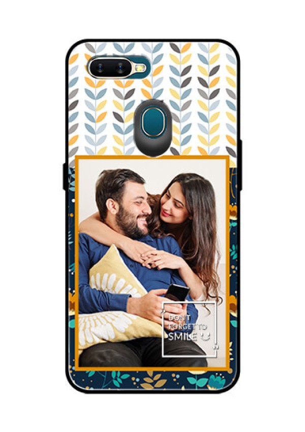 Oppo A7 Custom Glass Mobile Case  - Pattern Design