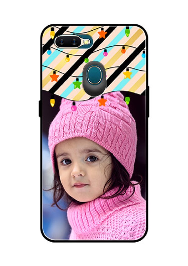 Oppo A7 Custom Glass Mobile Case  - Lights Hanging Design