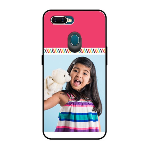 Oppo A7 Personalized Glass Phone Case  - Line art design
