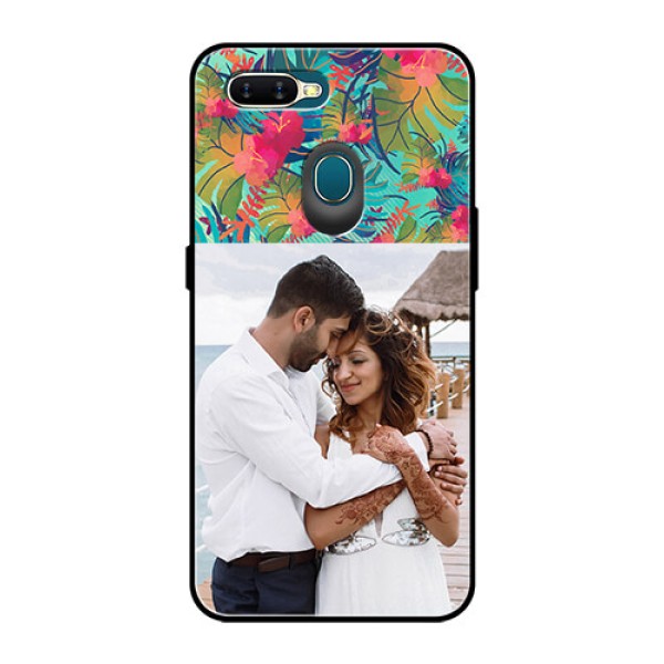 Oppo A7 Photo Printing on Glass Case - Watercolor Floral Design Oppo A7 Photo Printing on Glass Case - Watercolor Floral Design