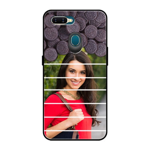 Oppo A7 Custom Glass Phone Case  - with Oreo Biscuit Design