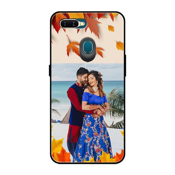 Oppo A7 Photo Printing on Glass Case - Autumn Maple Leaves Design Oppo A7 Photo Printing on Glass Case - Autumn Maple Leaves Design