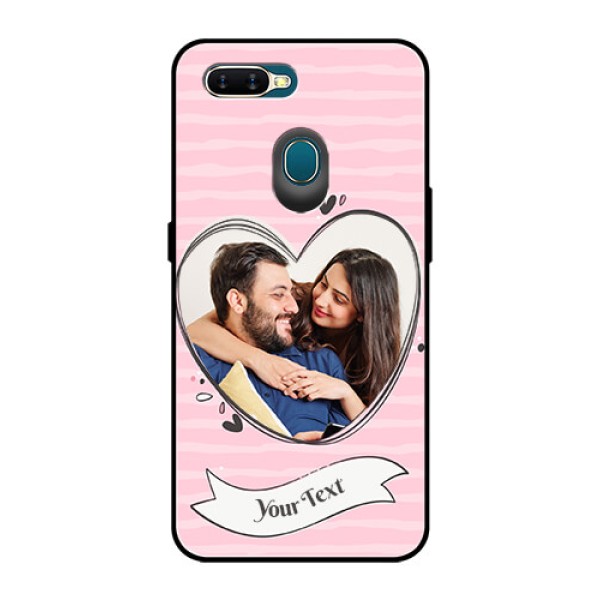 Oppo A7 Custom Glass Phone Case  - Vintage Heart Design