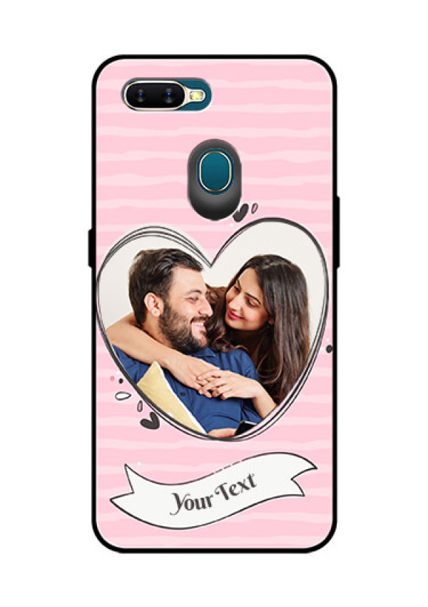 Oppo A7 Custom Glass Phone Case  - Vintage Heart Design