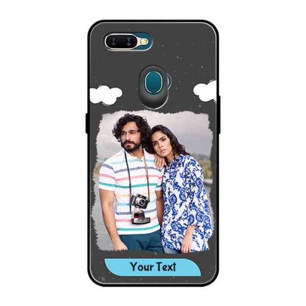Oppo A7 Custom Glass Phone Case - Splashes with love doodles Design Oppo A7 Custom Glass Phone Case - Splashes with love doodles Design