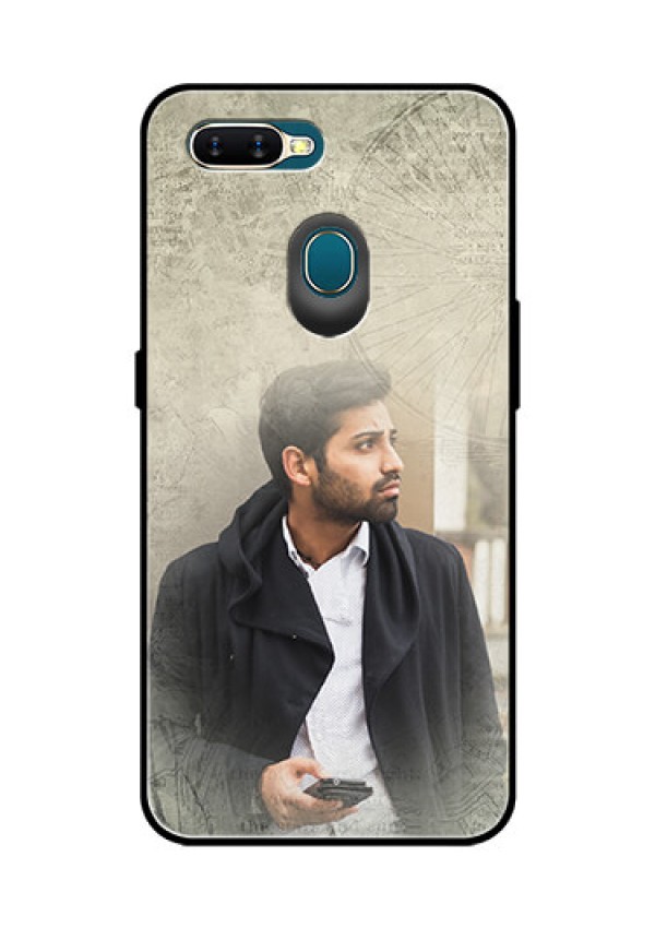 Oppo A7 Custom Glass Phone Case  - with vintage design