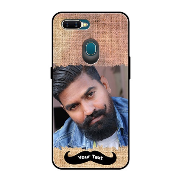 Oppo A7 Personalized Glass Phone Case  - with Texture Design