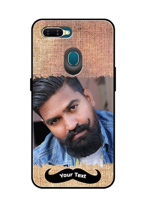 Oppo A7 Personalized Glass Phone Case  - with Texture Design