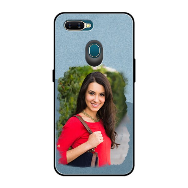 Oppo A7 Custom Glass Mobile Case  - Grunge Line Art Design
