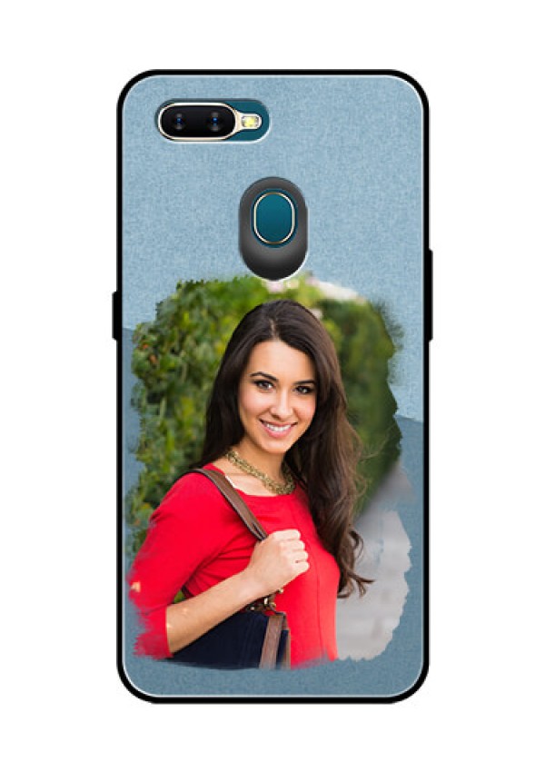 Oppo A7 Custom Glass Mobile Case  - Grunge Line Art Design