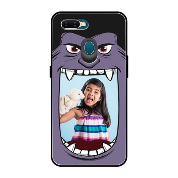 Oppo A7 Custom Glass Phone Case  - Angry Monster Design