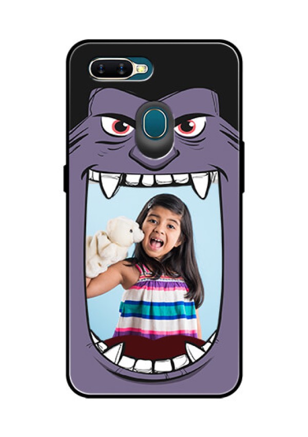Oppo A7 Custom Glass Phone Case  - Angry Monster Design