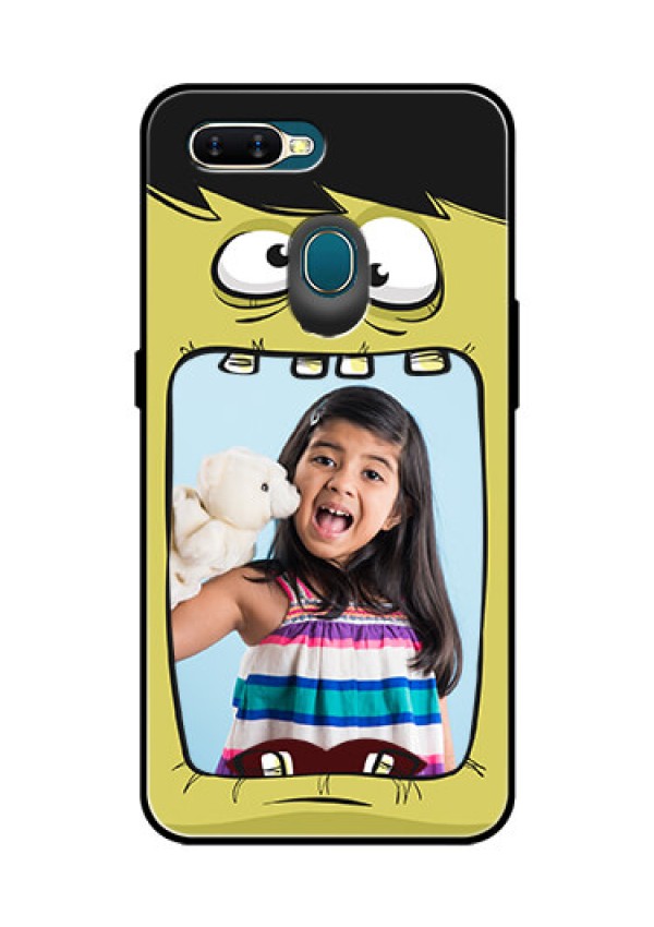 Oppo A7 Personalized Glass Phone Case  - Cartoon monster back case Design