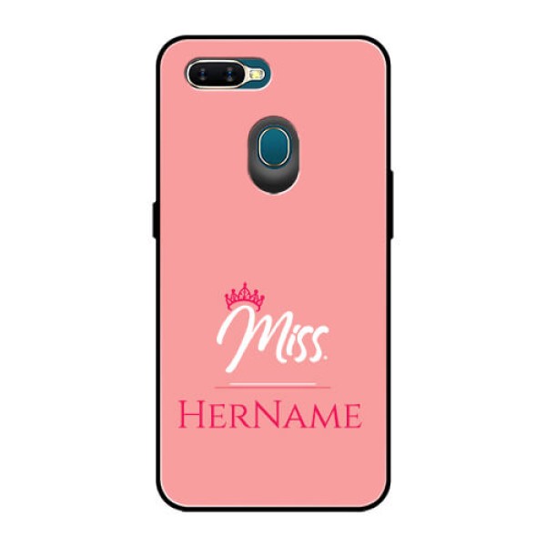 Oppo A7 Custom Glass Phone Case Mrs with Name