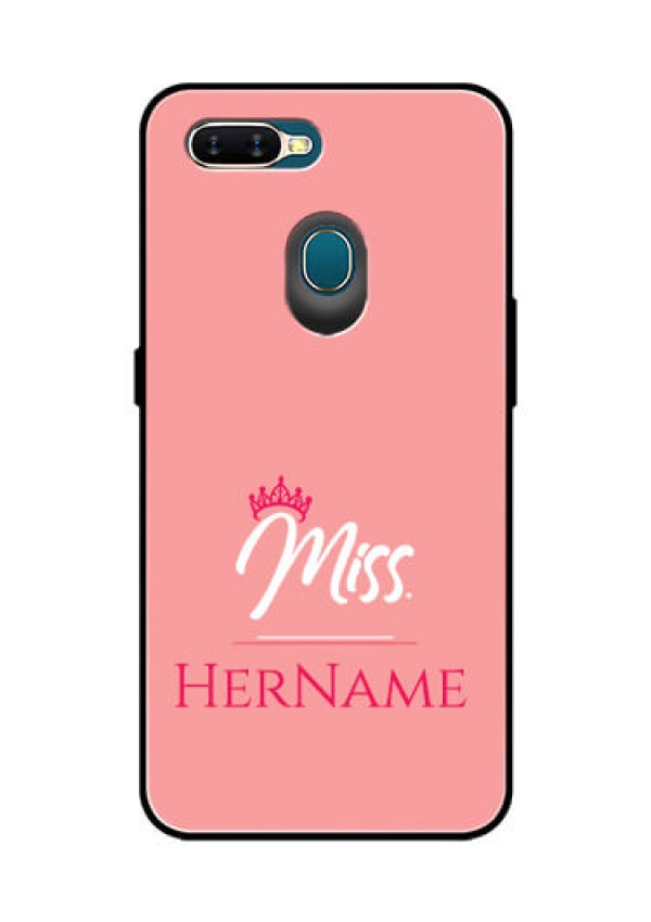 Oppo A7 Custom Glass Phone Case Mrs with Name