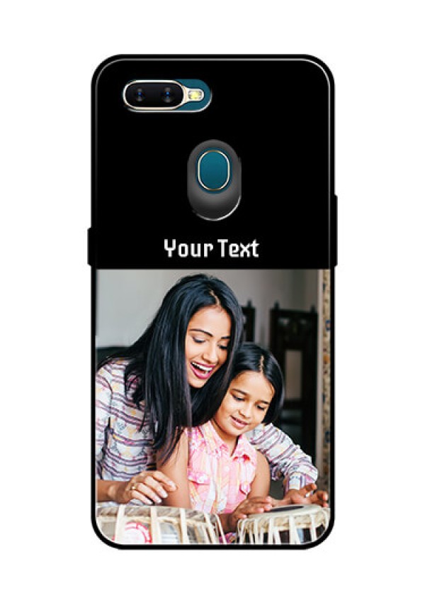 Oppo A7 Photo with Name on Glass Phone Case
