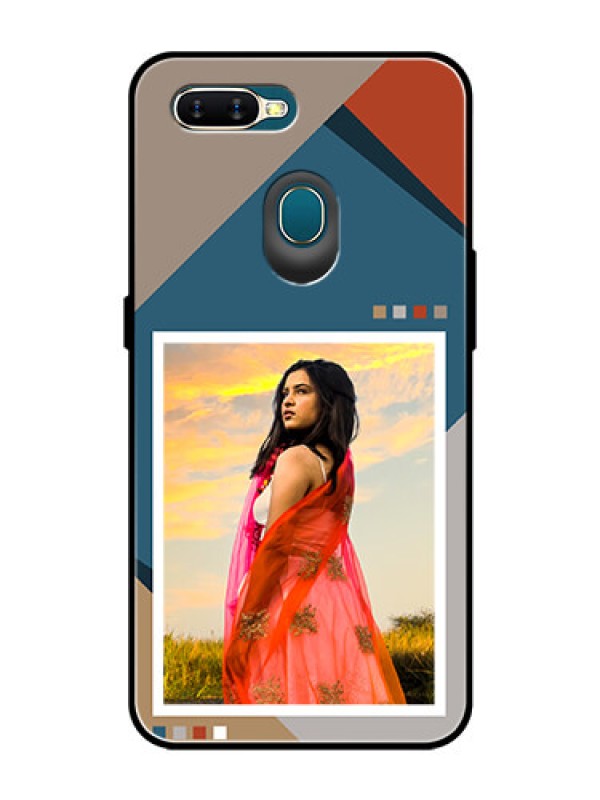 Custom Oppo A7 Personalized Glass Phone Case - Retro color pallet Design