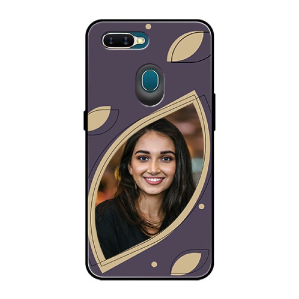 Oppo A7 Custom Glass Mobile Case - Falling Leaf Design
