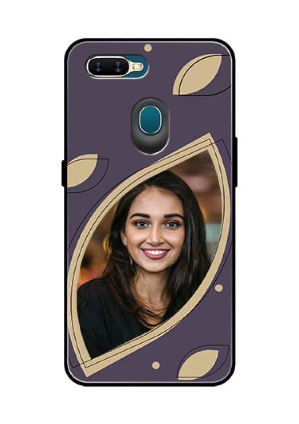 Oppo A7 Custom Glass Mobile Case - Falling Leaf Design