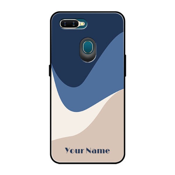 Oppo A7 Custom Glass Phone Case - Abstract Drip Art Design