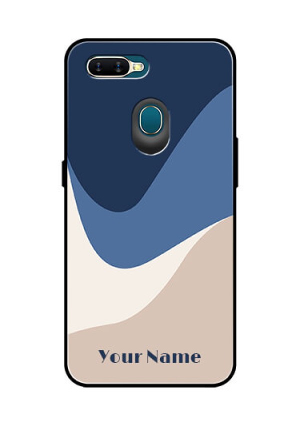 Oppo A7 Custom Glass Phone Case - Abstract Drip Art Design
