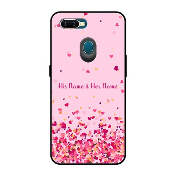 Oppo A7 Photo Printing on Glass Case - Floating Hearts Design Oppo A7 Photo Printing on Glass Case - Floating Hearts Design
