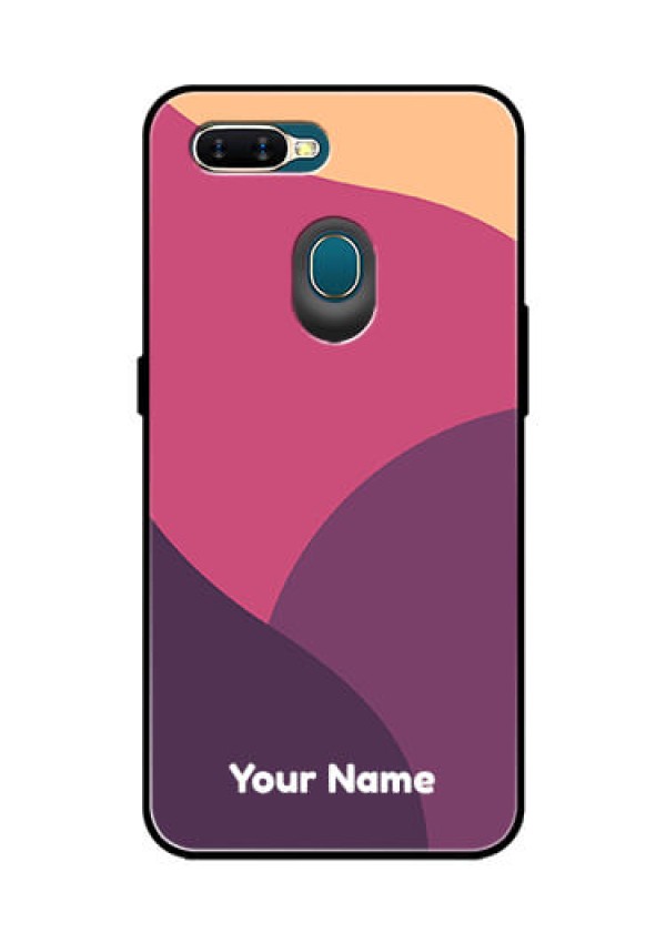 Oppo A7 Custom Glass Phone Case - Mixed Multi-colour abstract art Design