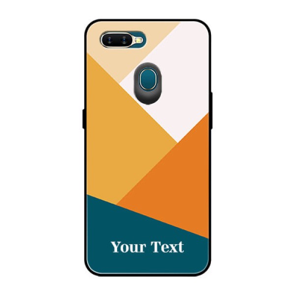 Oppo A7 Personalized Glass Phone Case - Stacked Multi-colour Design Oppo A7 Personalized Glass Phone Case - Stacked Multi-colour Design