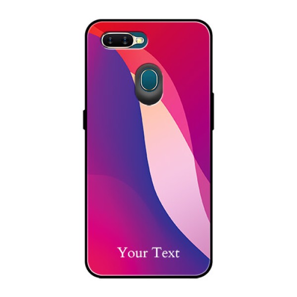 Oppo A7 Personalized Glass Phone Case - Digital abstract Overlap Design Oppo A7 Personalized Glass Phone Case - Digital abstract Overlap Design