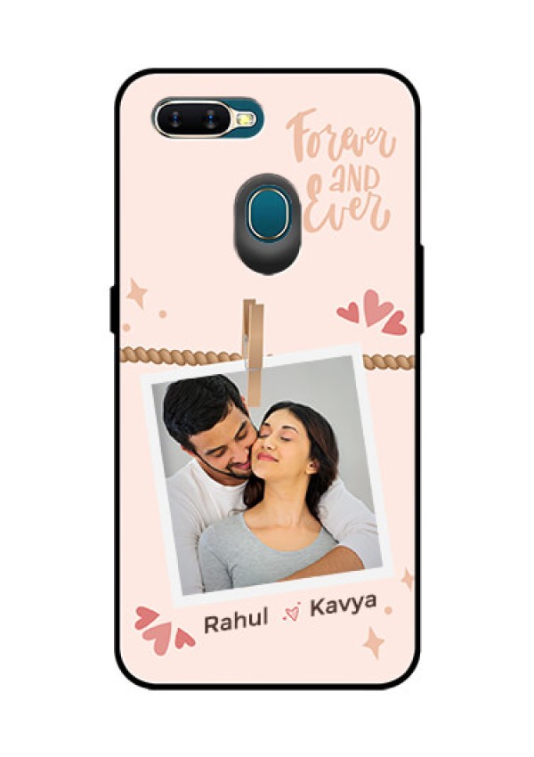 Oppo A7 Custom Glass Phone Case - Forever and ever love Design