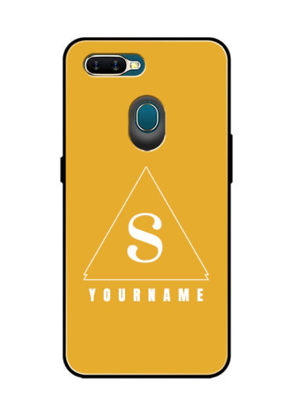 Oppo A7 Personalized Glass Phone Case - simple triangle Design