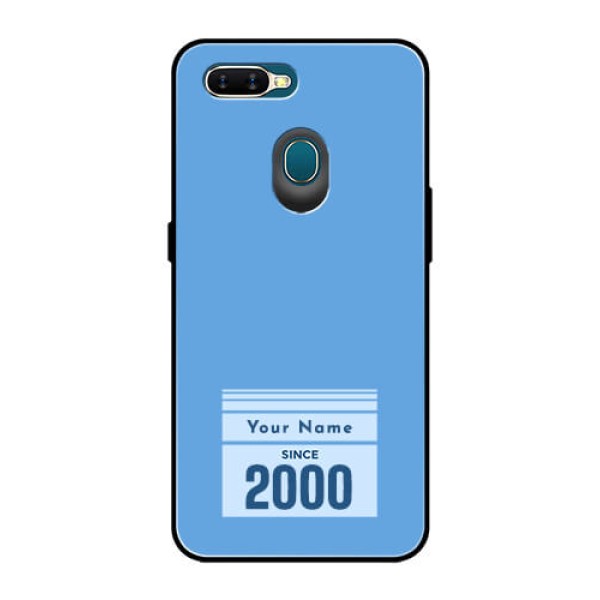 Oppo A7 Custom Glass Mobile Case - Custom Year of birth Design Oppo A7 Custom Glass Mobile Case - Custom Year of birth Design