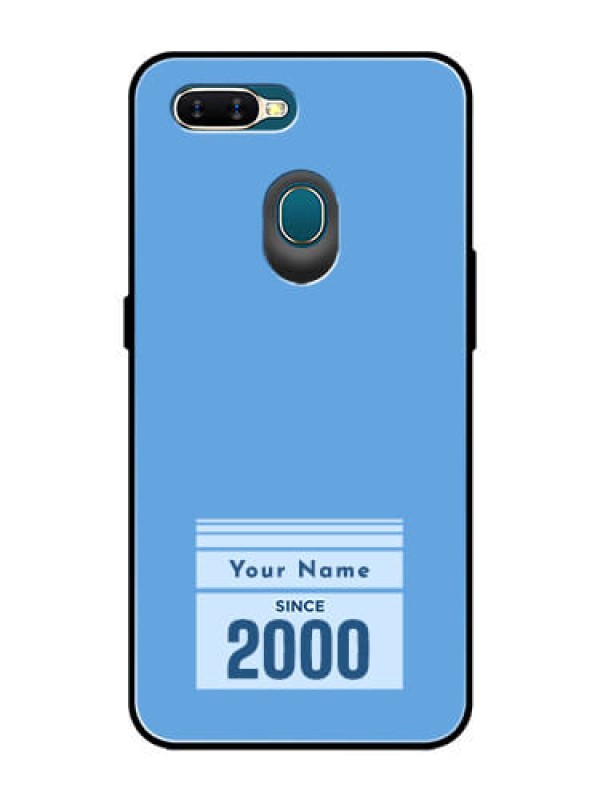 Custom Oppo A7 Custom Glass Mobile Case - Custom Year of birth Design