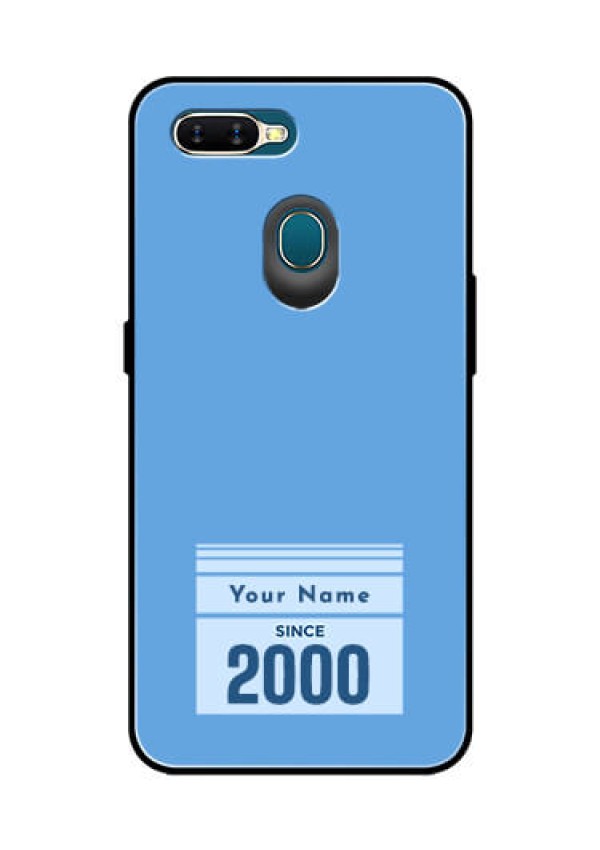 Oppo A7 Custom Glass Mobile Case - Custom Year of birth Design