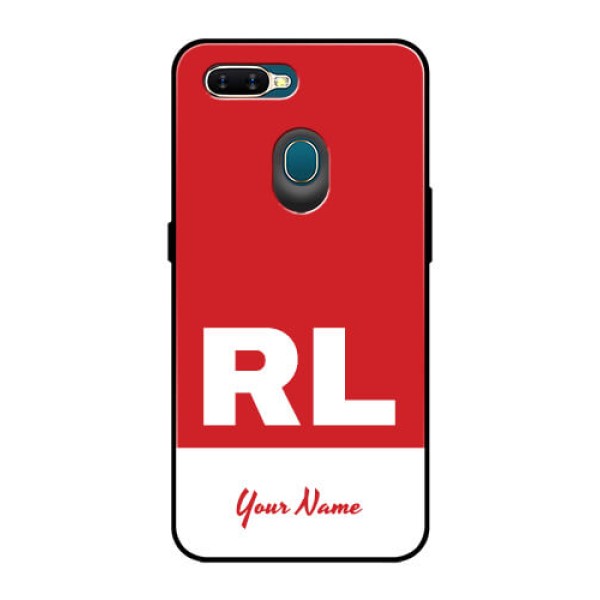 Oppo A7 Personalized Glass Phone Case - dual tone custom text Design Oppo A7 Personalized Glass Phone Case - dual tone custom text Design