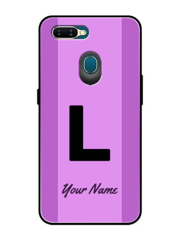 Custom Oppo A7 Custom Glass Phone Case - Tricolor custom text Design
