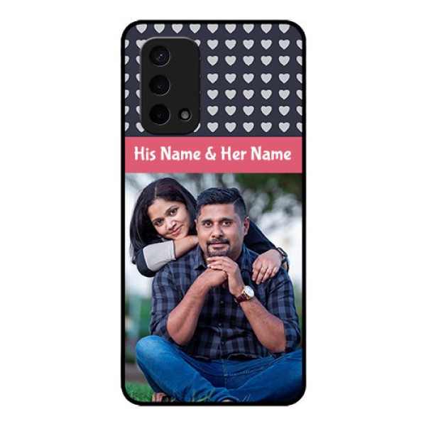 Oppo A74 5G Custom Glass Mobile Case - Love Symbols Design