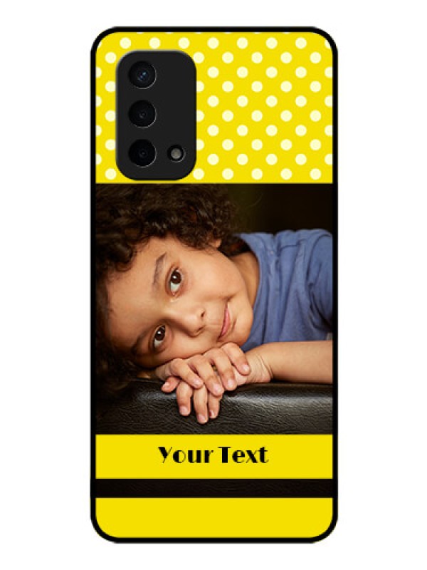 Custom Oppo A74 5G Custom Glass Phone Case - Bright Yellow Case Design
