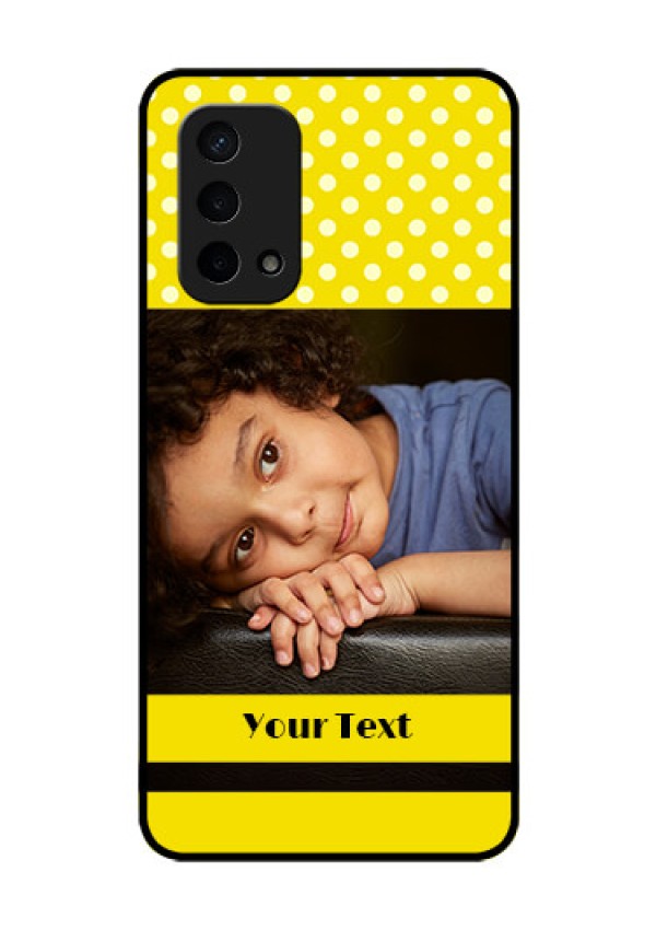 Oppo A74 5G Custom Glass Phone Case - Bright Yellow Case Design