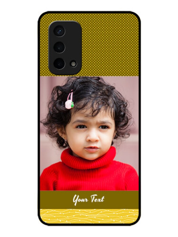 Custom Oppo A74 5G Custom Glass Phone Case - Simple Green Color Design
