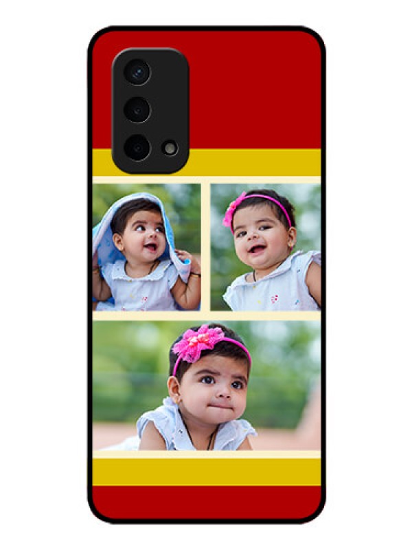 Custom Oppo A74 5G Custom Glass Mobile Case - Multiple Pic Upload Design
