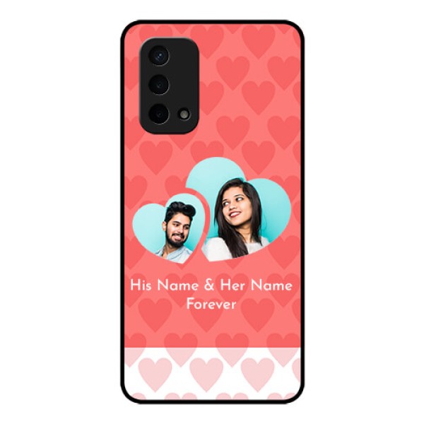 Oppo A74 5G Personalized Glass Phone Case - Couple Pic Upload Design Oppo A74 5G Personalized Glass Phone Case - Couple Pic Upload Design